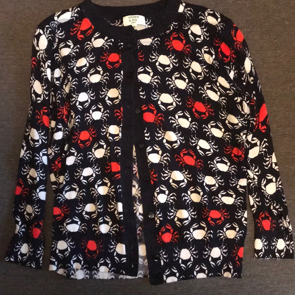 Crown and ivy crab cardigan